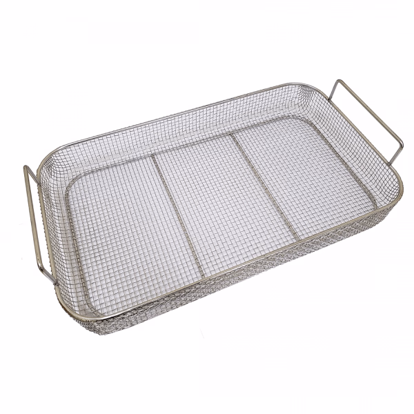 Cesto em aço inox para instrumentais hospitalares